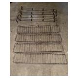 METAL SLAT STYLE WALL SHELVING BRACKETS W/SHELVES