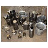 STAINLESS STEEL PITCHERS , CARAFES, JIGGERS, ETC.