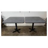 (2) SINGLE BASE SQUARE TABLES 35.75" X 35.75" X 29