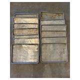 (13) METAL TRAYS 18 X 12"