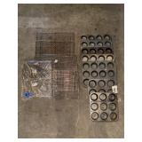 MUFFIN PANS & WIRE DRYING RACKS