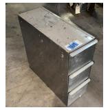 STAINLESS STEEL PREP BIN WITH 3 DRAWERS (SLIDING)