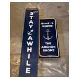 NAUTICAL WALL DECOR: HOME IS WHERE THE ANCHOR DROP