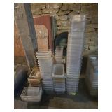 PLASTIC FOOD STORAGE/PREP BINS & LIDS