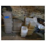 PLASTIC FOOD STORAGE/PREP BINS & LIDS