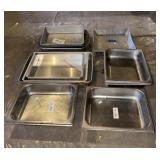 THREDSHOLD PUNCHED TIN SQUARE SERVING TRAYS,