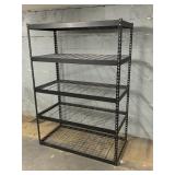 METAL/ BLACK SHELVING UNIT APPROX 48" X 68.5" X 24