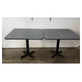 (2) SINGLE BASE SQUARE TABLES 35.75" X 35.75" X 29