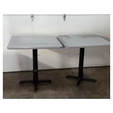 (2) SINGLE BASE SQUARE TABLES 29.5" X 29.5" X 29.5