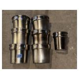 (7) STAINLESS STEEL ROUND PREP BINS