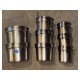 (8) STAINLESS STEEL ROUND PREP BINS