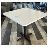 LIGHT GRAY SQUARE TABLE 29.75" X 30"