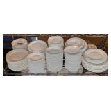 SHELF CONTENTS: CREAM DINNER & DESERT PLATES, SOME