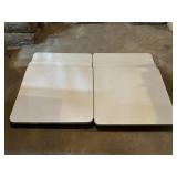 (6) GRAY SQUARE TABLE TOPS 29.75" X 28.25"