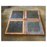 (4) WOOD & GRAY 24" X 24" SQUARE TABLE TOPS