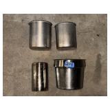 (4) STAINLESS STEEL ROUND BINS
