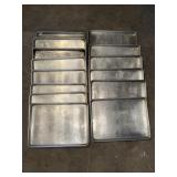 (14) METAL TRAYS 18 X 12"