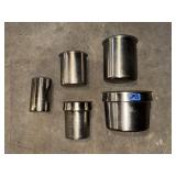 (5) STAINLESS STEEL ROUND BINS