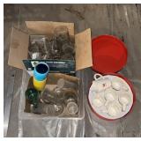 EGG NOG GLASSES, PLASTIC TUMBLER CUPS, MUGS, ETC.