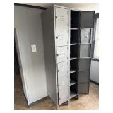3 SECTION FOOT LOCKER APPROX 78" X 36.5" X 18"