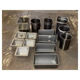 STAINLESS STEEL PREP BINS ROUND AND SQUARE