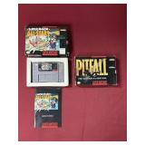 (2) SUPER NINTENDO VIDEO GAMES: PITFALL & SUPER