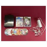 NINTENDO WII WITH POWER CORD & GAMES