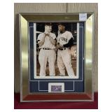 FRAMED OLD TIMERS NEW YORK YANKEES PHOTO W/STAMP