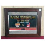 FRAMED INAUGURAL INTERLEAGE GAME PIRATES VS REDS