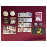 JOHNSTOWN CHIEFS FLAG, ASSORTED SOFTBALLS, 1980