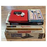 BOARD GAMES: ELECTRONIC BATTLESHIP, PARCHEESI,