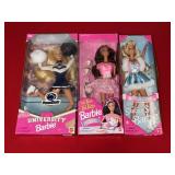 (3) MATTEL BARBIE DOLLS: UNIVERSITY, MY FIRST TEA