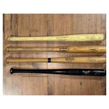 (4) WOODEN BATS: 30