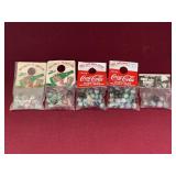 (5) SEALED ADVERTISING MARBLE BAGS