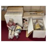 (2) THE DANBURY MINT PORCELAIN DOLLS: "THE FISHING