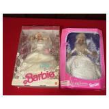 (2) MATTEL BARBIE DOLLS: WINTER EVENING & WEDDING