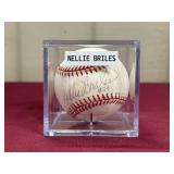 NELLIE BRILES SIGNED BALL IN CASE