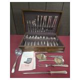 PRESTIGE SILVER PLATE SILVERWARE SET WITH SPERR