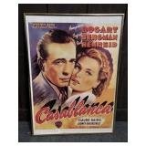 FRAMED WARNER BROS CASABLANCA MOVIE POSTER