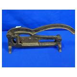 UNMARKED CAST IRON TOBACCO CUTTER APPROX 15"