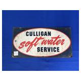 CULLIGAN SOFT WATER SERVICE TIN SIGN