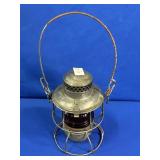 NYCS ADLAKE KERON RAILROAD LANTERN WITH RED GLOBE