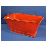 PRR MARKED METAL BASKET STYLE BIN WITH HANDLE