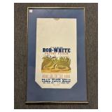 FRAMED BOB-WHITE PASTRY FLOUR PAPER SACK