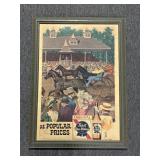 FRAMED CARDSTOCK STYLE PABST BLUE RIBBON HORSE
