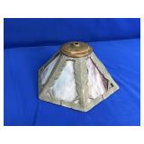 SLAG PURPLE GLASS LAMP SHADE APPROX 10.5" X 11.75"