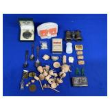 JUNK DRAWER LOT: BAND-AID TIN, CHEVALIER OPERA