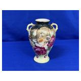 HAND PAINTED JAPAN MARKED VASE APPROX 8"