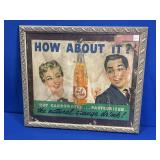 FRAMED TRU ADE PAPER AVERTISING *HAS DAMAGE*