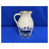 SALMON FALLS STONEWARE DOVER N.H. TEXTURED COBALT